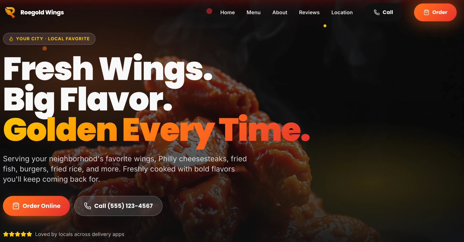 Roegold Wings website by Rosegold Media