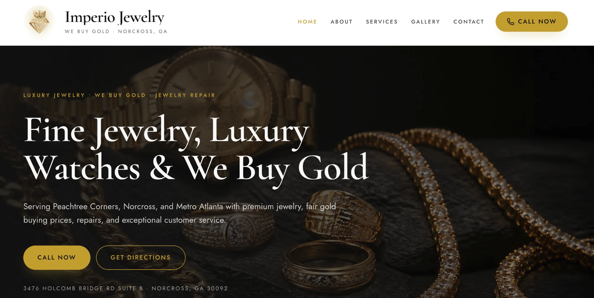 Imperio Jewelry website by Rosegold Media